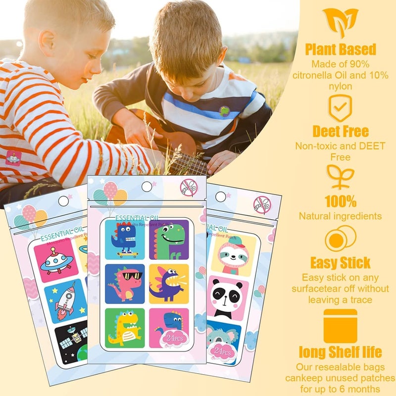 72 Count Mosquito Repellent Stickers, Natural Bug Patches for Kids and Outdoor Camping Use - Image 5