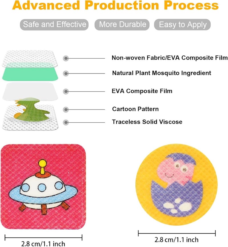 72 Count Mosquito Repellent Stickers, Natural Bug Patches for Kids and Outdoor Camping Use - Image 2
