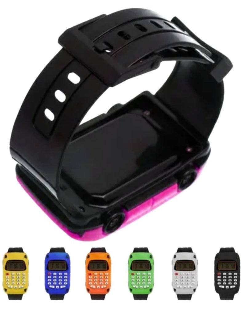 Kids rubber strap calculator digital colored wrist watch - Image 2