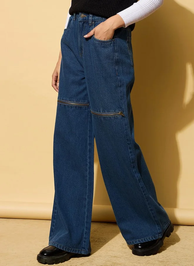 ساسافراس Comfort Cotton High-Rise Jeans for Women