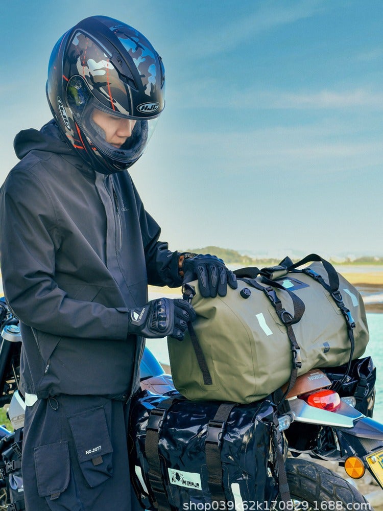 PVC Waterproof Motorcycle Tail Bag – Large Capacity 66L Back Seat Carry Bag - Image 4