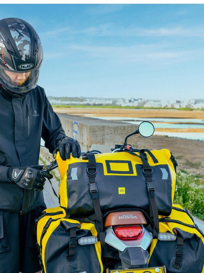 PVC Waterproof Motorcycle Tail Bag – Large Capacity 66L Back Seat Carry Bag - Image 2