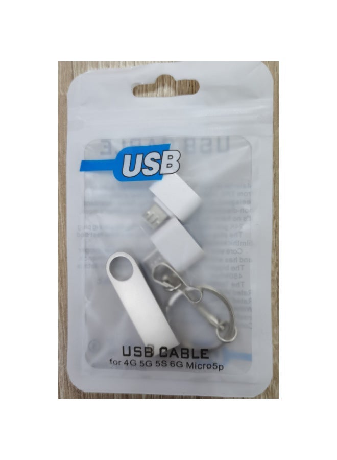 Direct Metal U Disk Waterproof 8g 16g 32g 64g Lettering LOGO Gift Disk-Color:Silver + Adapter-Capacity:32g Expansion 128g256g512g Remarks - Image 1