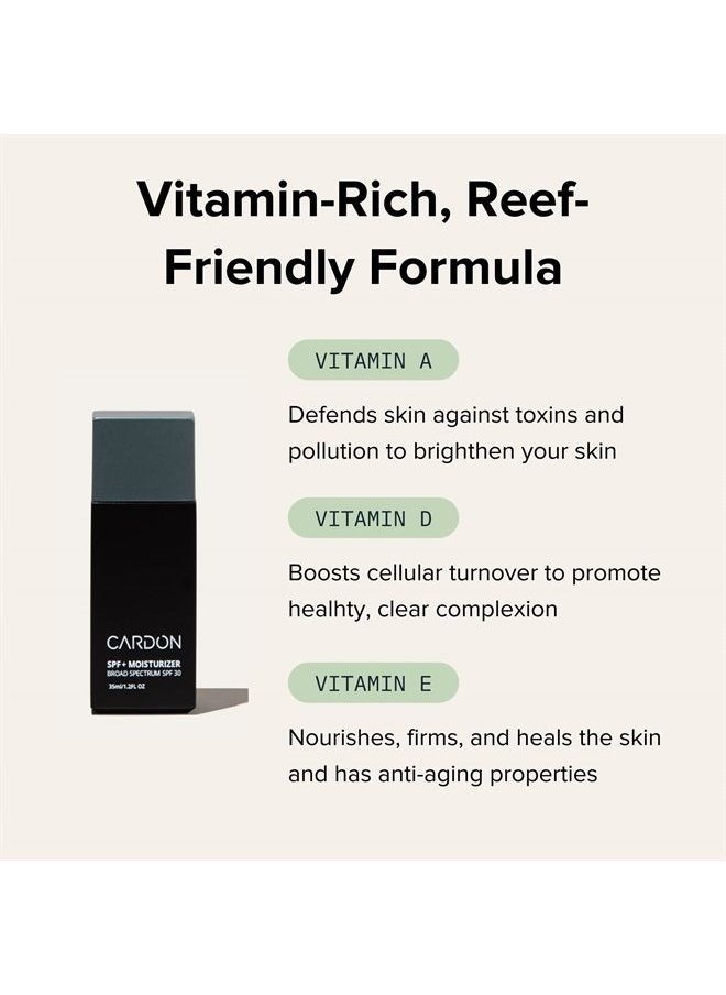 Cardon - Men's SPF 30 Sunscreen Face Moisturizer by CARDON, Oil-Free Face Sunscreen Lotion for Men, Advanced Korean Skin Care, Daily Hydrating Anti-aging Facial Skincare Routine for Men and Women, Cactus Extra - Image 1