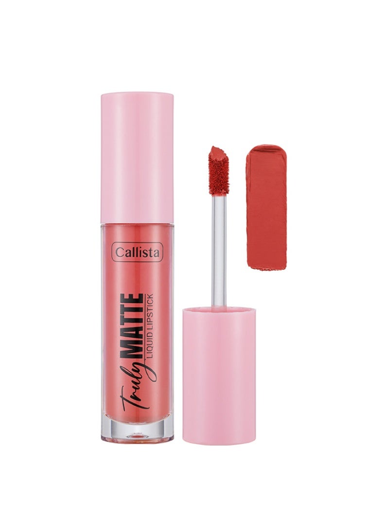 كاليستا أحمر شفاه سائل مطفي طويل الأمد، غني بالألوان، مريح ومرطب، الظل 404 - Image 1