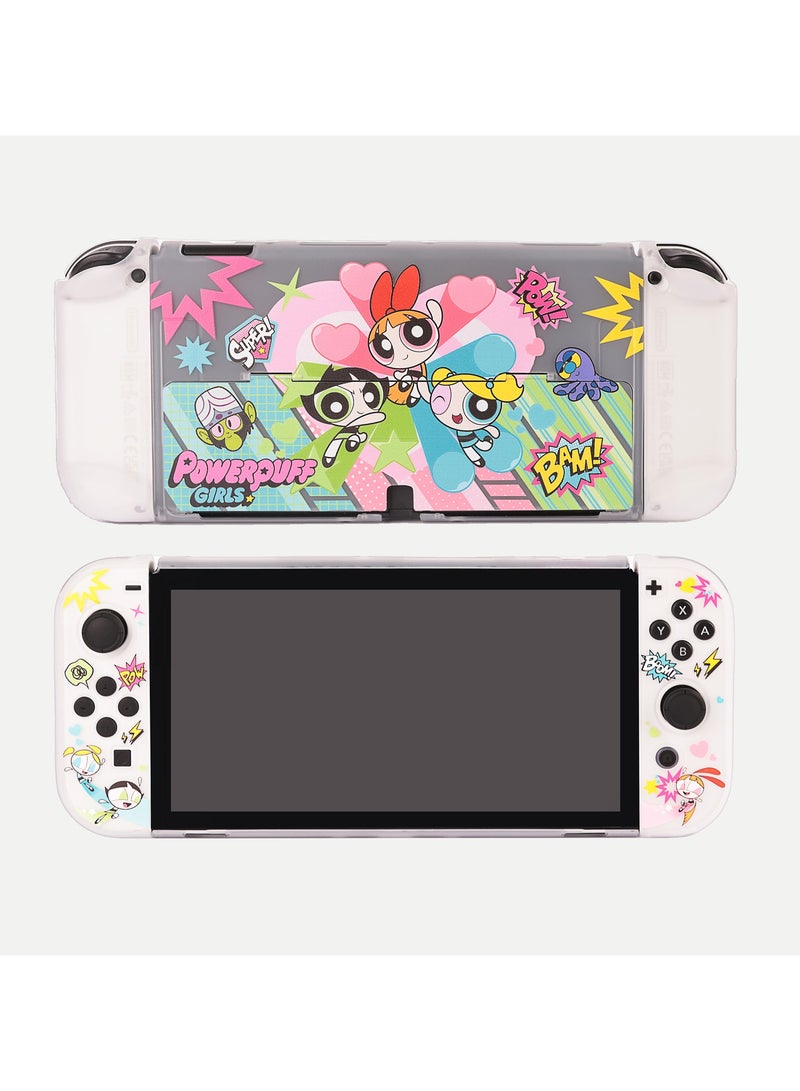 Powerpuff Girls Case Slim case compatible with Nintendo Switch OLED and Joy Con - shock-absorbing and scratch-resistant skin case for OLED Switch - Image 1