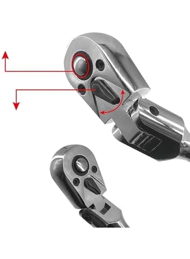 Black 3 8 Inch Drive Telescopic Ratchet Set Quick Release Socket Wrench With Comfort Grip - Image 4