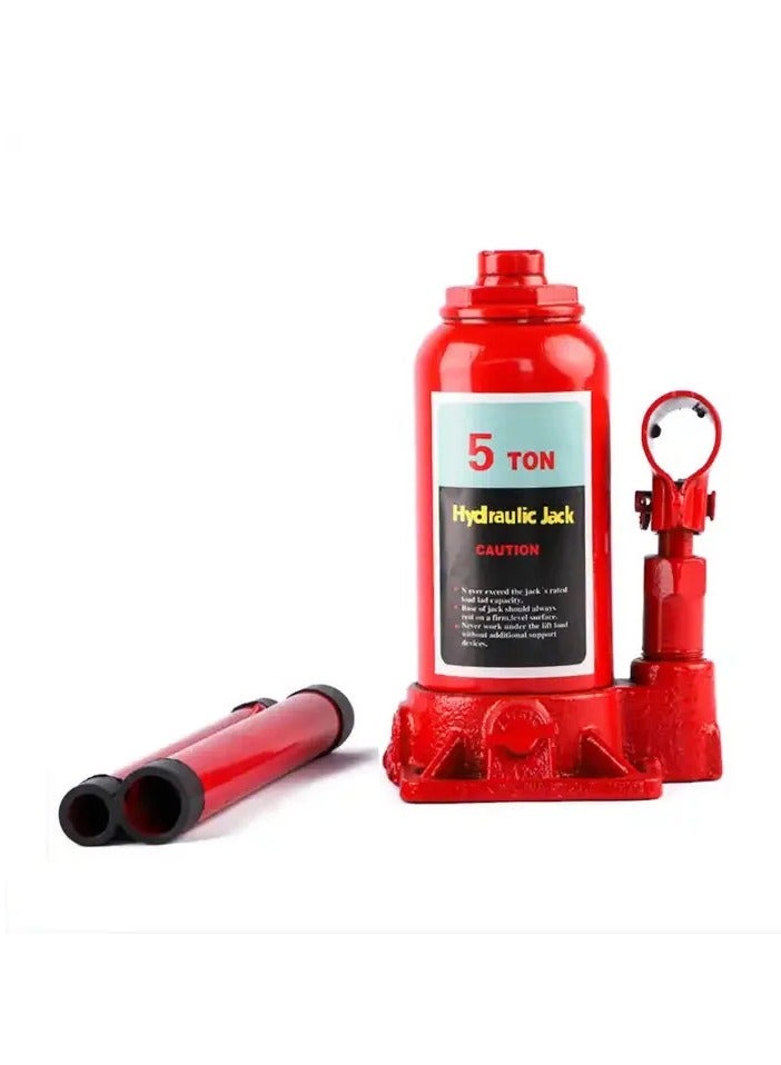5 Ton Hydraulic Bottle Jack - Heavy Duty Steel Automotive Lifting Jack, Portable Repair Tool for Car, Truck, RV, and More - Image 1