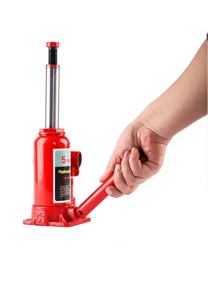 5 Ton Hydraulic Bottle Jack - Heavy Duty Steel Automotive Lifting Jack, Portable Repair Tool for Car, Truck, RV, and More - Image 2