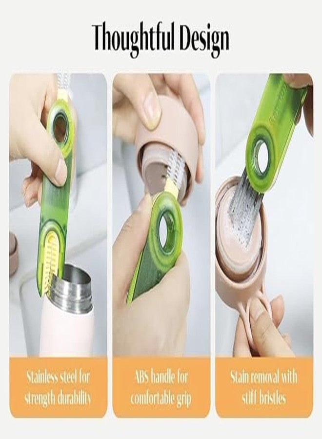 Solitude (2 Pcs) 3-in-1 Multifunctional Cleaning Brush, Tiny Bottle Cup Lid Detail Brush Straw Cleaner Tools Multi-Functional for Keyboard, Crevice, Windows, Groove, Lid, Straw, Gap Cleaning Brush - Image 4