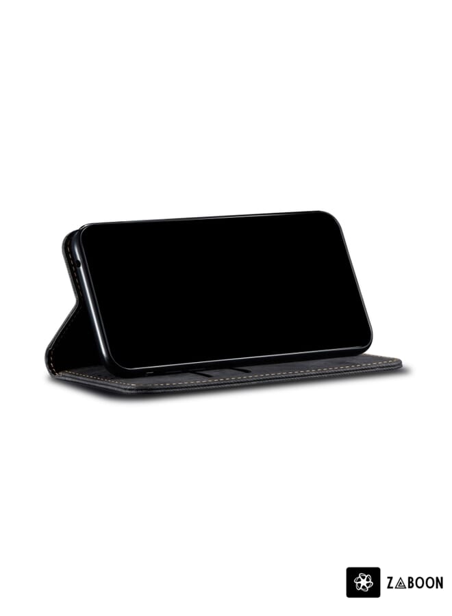 Zaboon Protective Case For Xiaomi Redmi Note 11 Denim Texture Flip Leather  with Card Slots & Wallet - Image 4