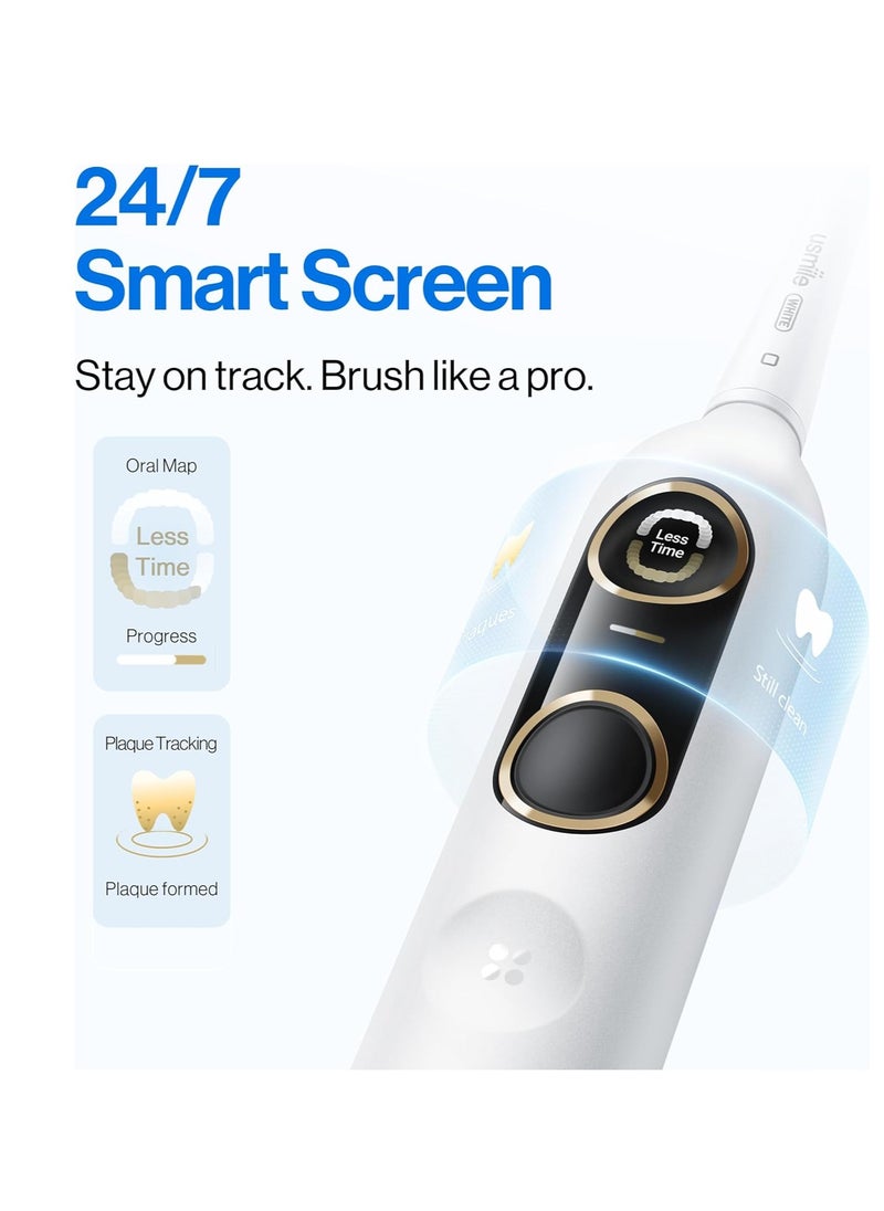 usmile - Y10 Pro Electric Toothbrush with 24/7 Smart Screen, Responsive Brushing, Smart Toothbrush with Pressure Control, 1 Charge Last 6 Months - Image 1