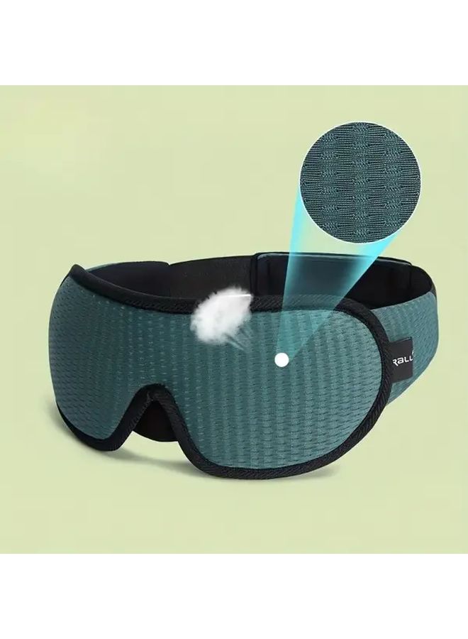 Black 3D Contoured Sleep Mask Hypoallergenic Soft Blackout UV Protection Comfortable - Image 5