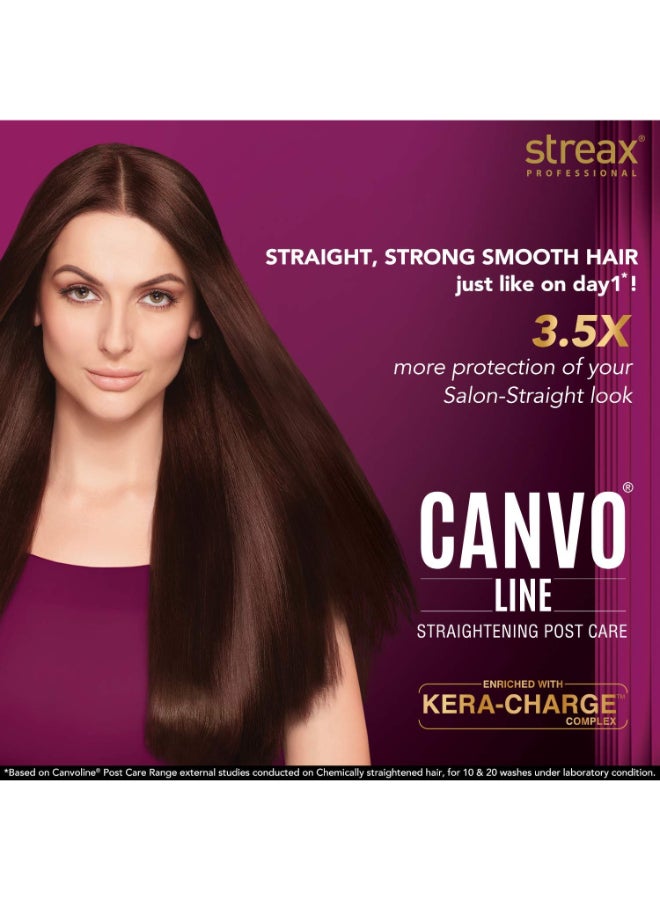Streax Professional شامبو ستريكس بروفيشينال كانفولين للنساء بالكيراتين للشعر المستقيم للعناية بعد التصفيف مع مركب كيرا تشينج خالي من الكبريتات والبارابين 300 مل - Image 4