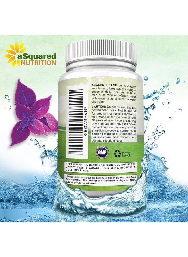 aSquared Nutrition - Forskolin 500mg Max Strength -120 Capsules, Natural Supplement for Pure Weight Loss Fuel, Coleus Forskohlii Root-Forskolin Diet Pills, Belly Buster Pure Fat Burner 2X Slim Trim Lose - Image 1