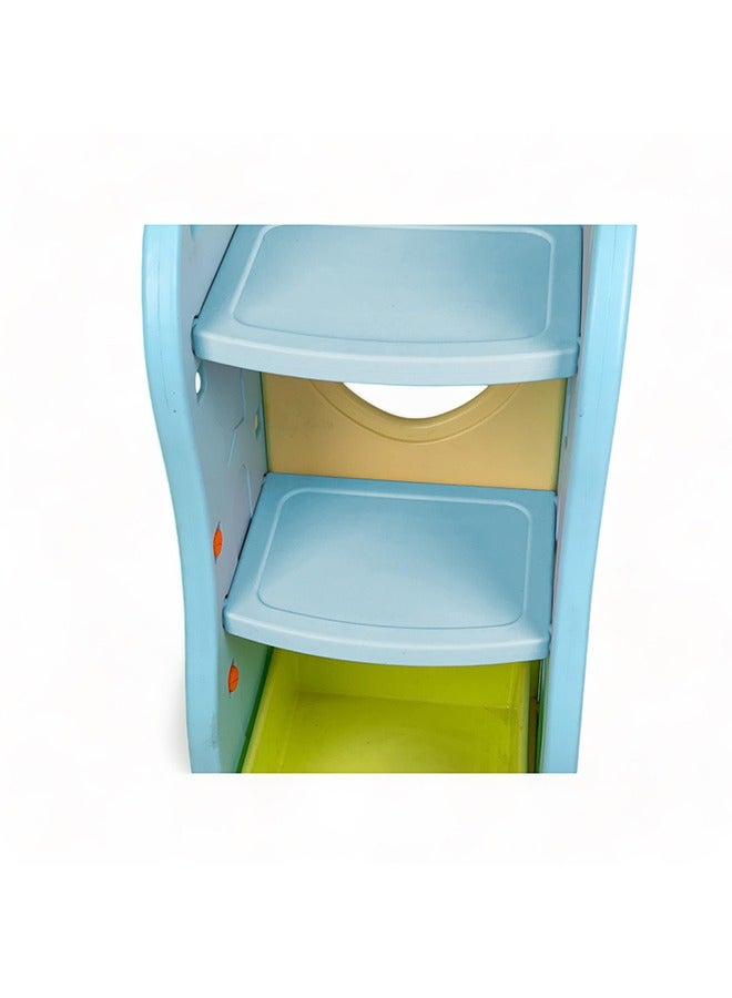 Home Canvas Children Deluxe Multi-Bin Toy Organizer with Storage Bins, Toys Storage Box for Boys Blue/Yellow  - Image 5