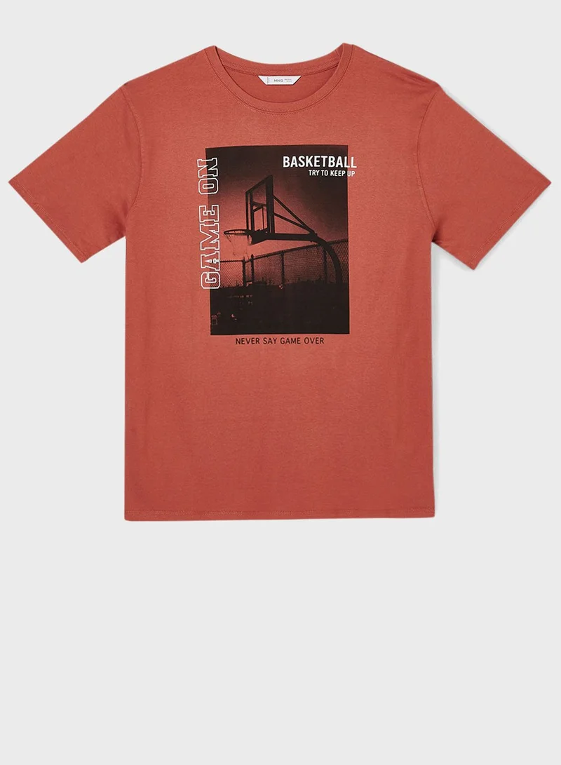 MANGO Youth Graphic Print T-Shirt