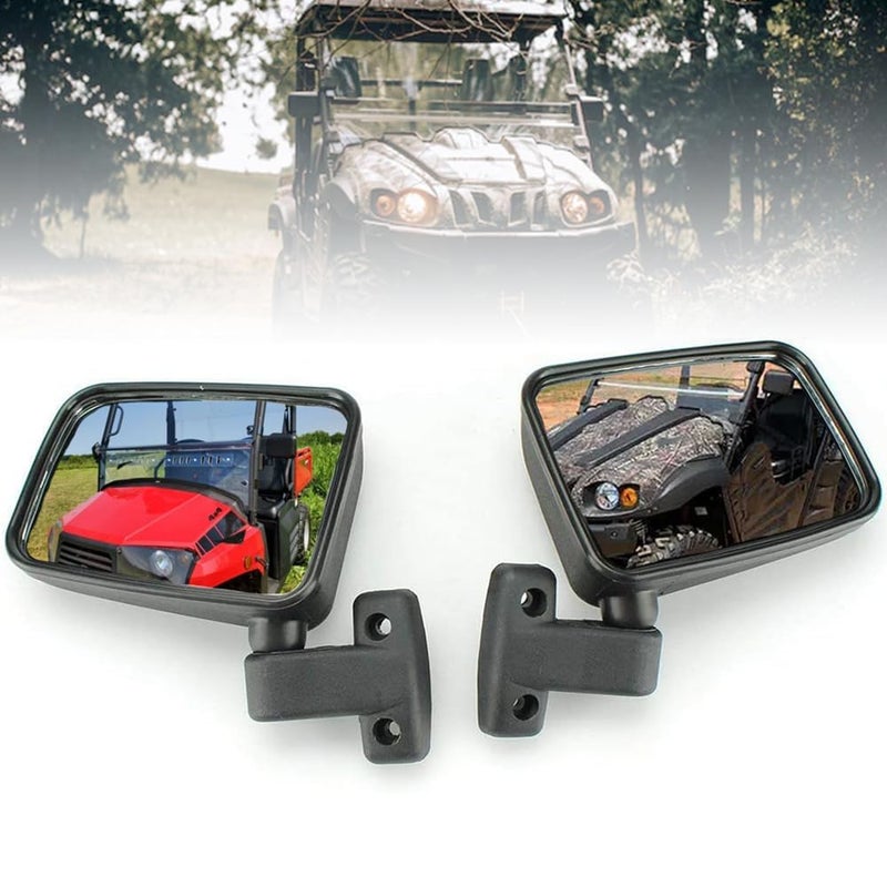 Chikia Hisun Pair LR Side View Mirror Replacement for Hisun UTV 400 500 700 800Massimo 500 700Coleman 500 700Axis 500 700Uforce 550Uforce 800Zforce 500 800 1000without mounting hardware