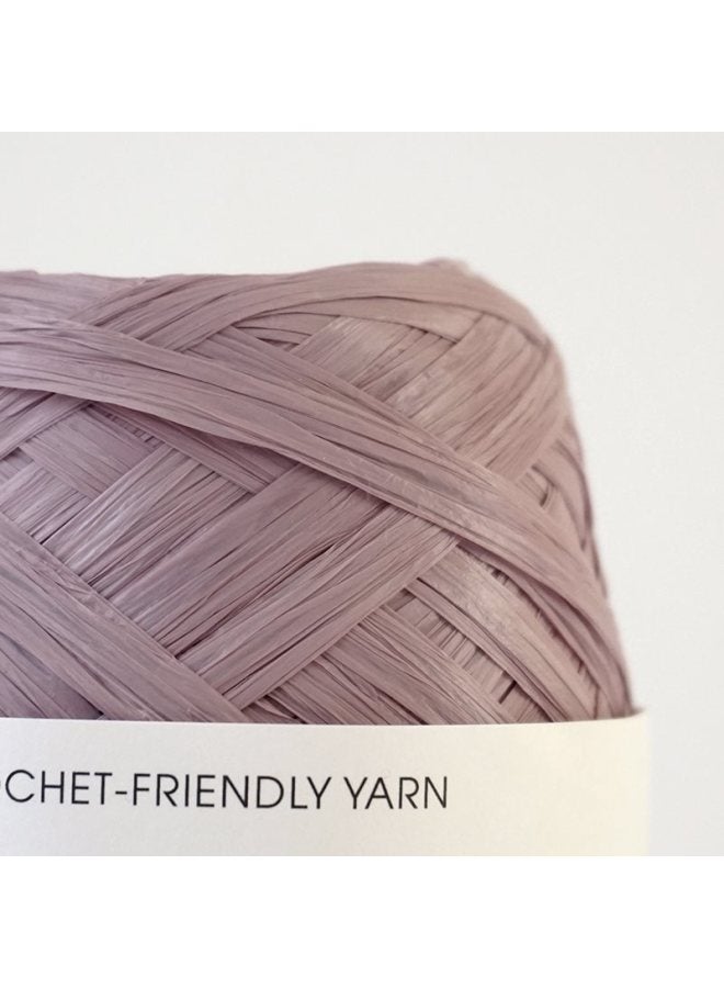 Raffia Line Cotton Straw Hat Bag DIY Crochet Friendly Braided Line ECO RAFFIA-Color:Gray Purple New  - Image 1