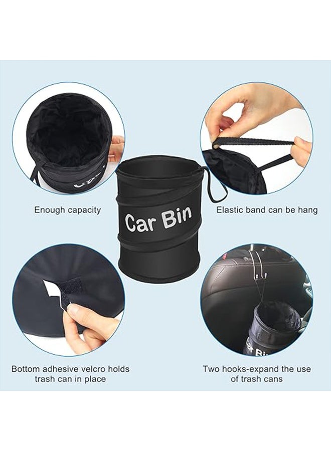 2 قطعة من سلة المهملات القابلة للطي وحقيبة القمامة المنبثقة للسيارة، سلة المهملات المحمولة وسلة النفايات وصندوق القمامة - Image 3