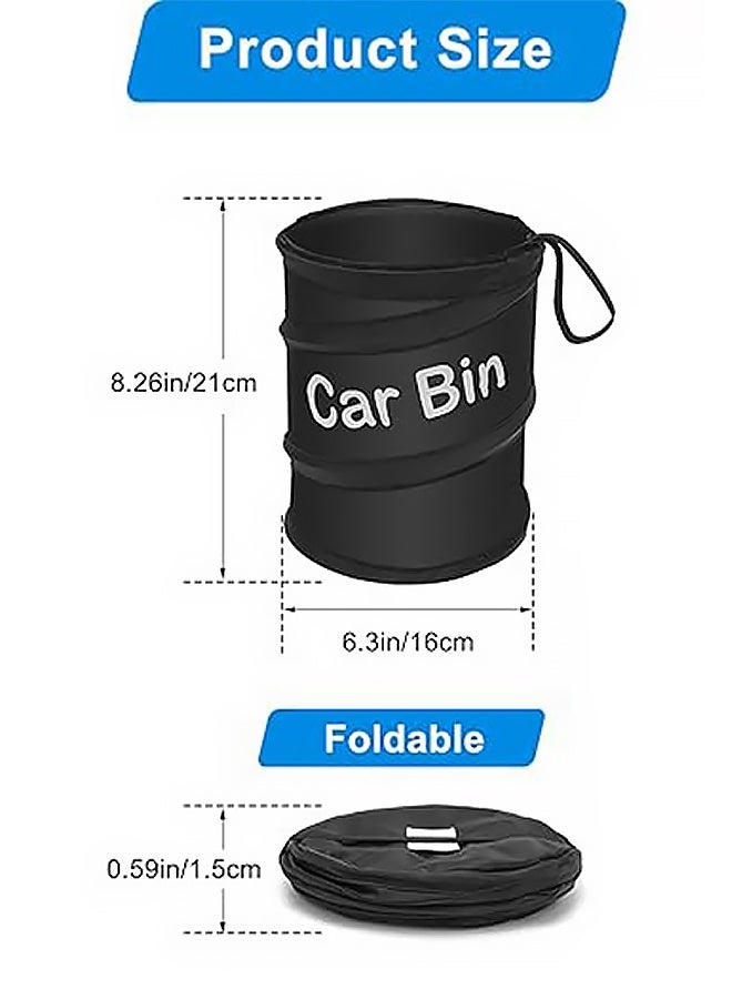 2 قطعة من سلة المهملات القابلة للطي وحقيبة القمامة المنبثقة للسيارة، سلة المهملات المحمولة وسلة النفايات وصندوق القمامة - Image 2