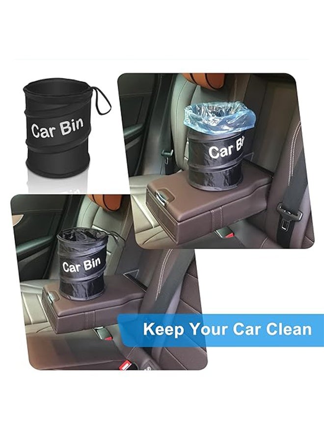 2 قطعة من سلة المهملات القابلة للطي وحقيبة القمامة المنبثقة للسيارة، سلة المهملات المحمولة وسلة النفايات وصندوق القمامة - Image 5
