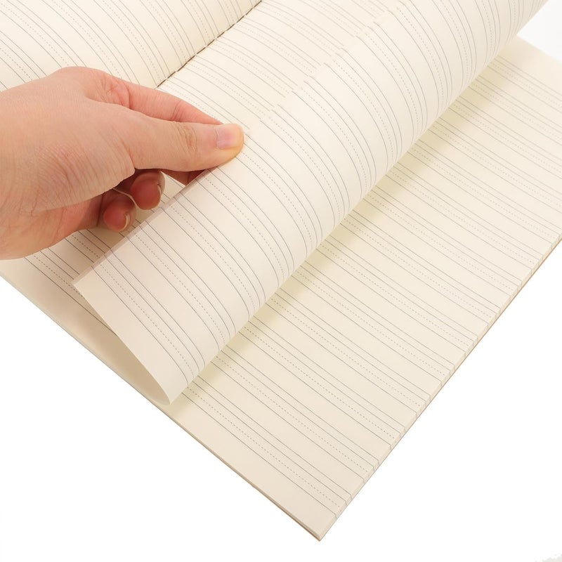 BCOATH 4pcs English Writing Notebooks B5 Size with Thick Kraft Paper Cover, Handwriting Practice Books for School Students, English Class and Calligraphy Practice Pads - Image 4