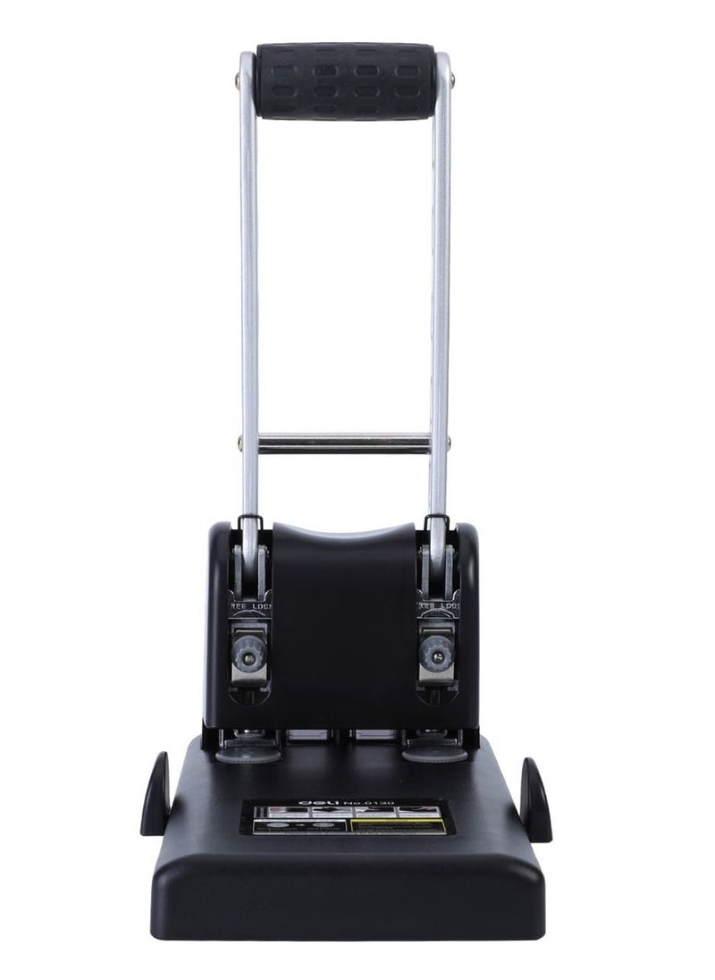 Deli 100-Sheet Capacity Heavy Duty Punch Black  - Image 2