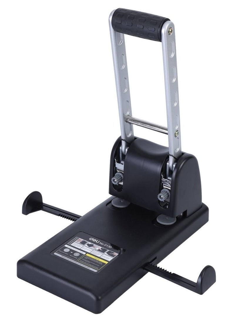 Deli 100-Sheet Capacity Heavy Duty Punch Black  - Image 3