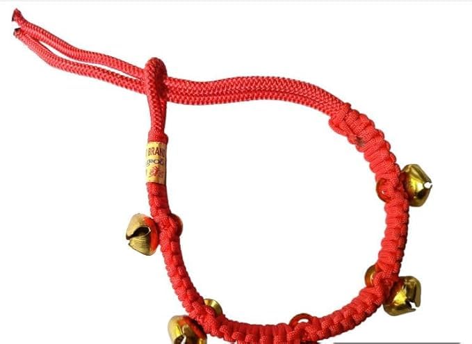 PMW - Ghanta for Small Baby Cow & Buffalo/Bull Neck Rope (Colour: Red) Size: 4 Ft (Pack of 1), 5 Cm - Image 1