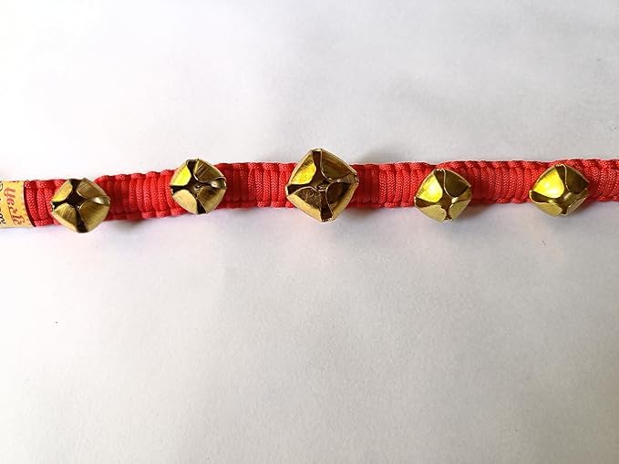 PMW - Ghanta for Small Baby Cow & Buffalo/Bull Neck Rope (Colour: Red) Size: 4 Ft (Pack of 1), 5 Cm - Image 3