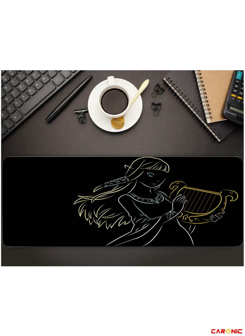 CARONIC - Large Gaming Mouse Pad with Superior Micro Weave Cloth Extended Desk Mousepad with Stitched Edges Non-Slip Base Water Resist Keyboard Pad For Gamer And Office Home ZD 244 - Image 1