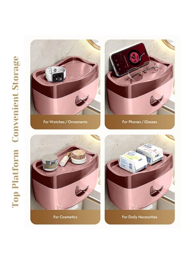 WangPangZi Tissue Box Holder for Wall, Under Cabinet or Desk, RV, Bathroom, Small Spaces - Acrylic Wall Mounted Square Box Dispenser - Image 5