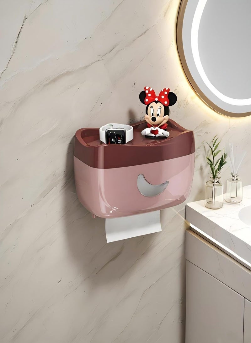 WangPangZi Tissue Box Holder for Wall, Under Cabinet or Desk, RV, Bathroom, Small Spaces - Acrylic Wall Mounted Square Box Dispenser - Image 2