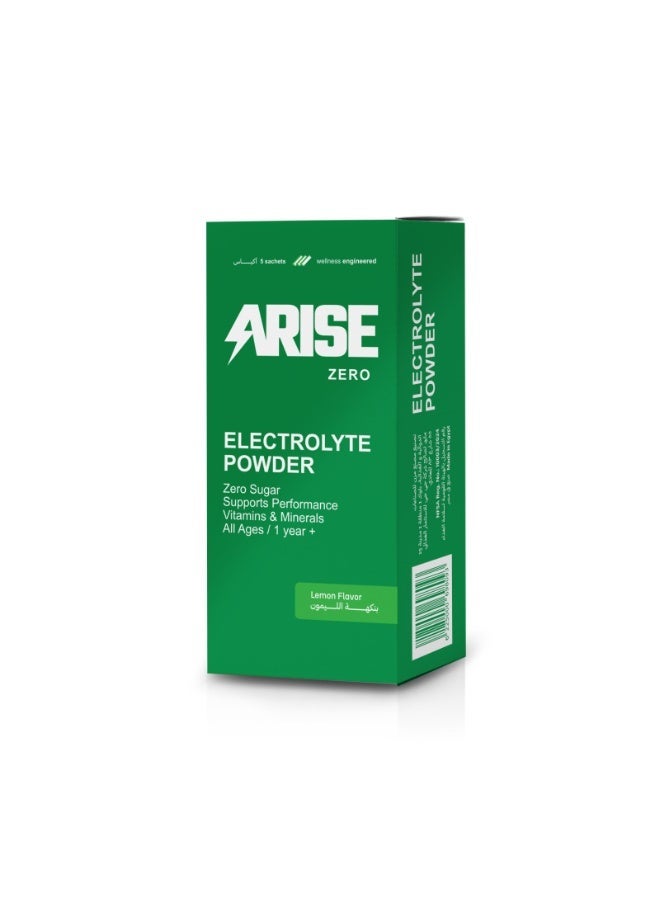 Arise Zero Electrolyte Powder Lemon Flavor 8 Gram * 5 Sachets - Image 1