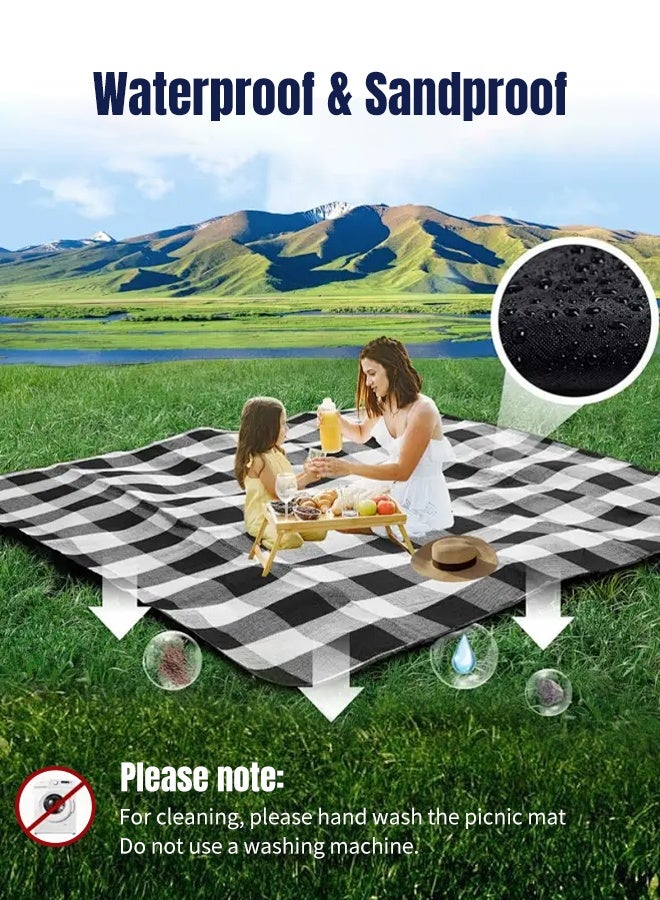APEX 200×200cm Picnic Blanket,Beach Mat, Extra Large Waterproof Waterproof Foldable Blanket, Portable Picnic Mat, Camping Grass Picnic Blanket for 8 Adults Outdoor Picnic Mat, Camping Outdoor Activities Supplies - Image 2