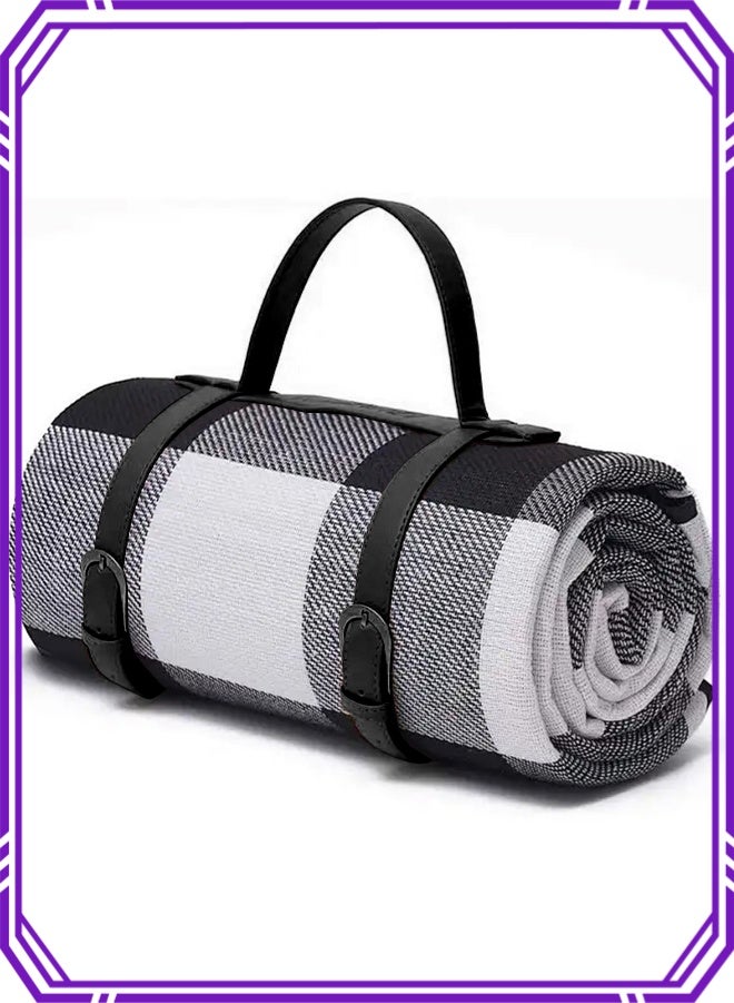 أبيكس بطانية نزهة كبيرة جدًا مقاومة للماء، بطانية قابلة للطي مقاومة للماء 200 × 200 سم، سجادة نزهة محمولة، بطانية نزهة عشبية للتخييم لـ 8 أشخاص بالغين، سجادة نزهة خارجية، مستلزمات أنشطة التخييم الخارجية - Image 1