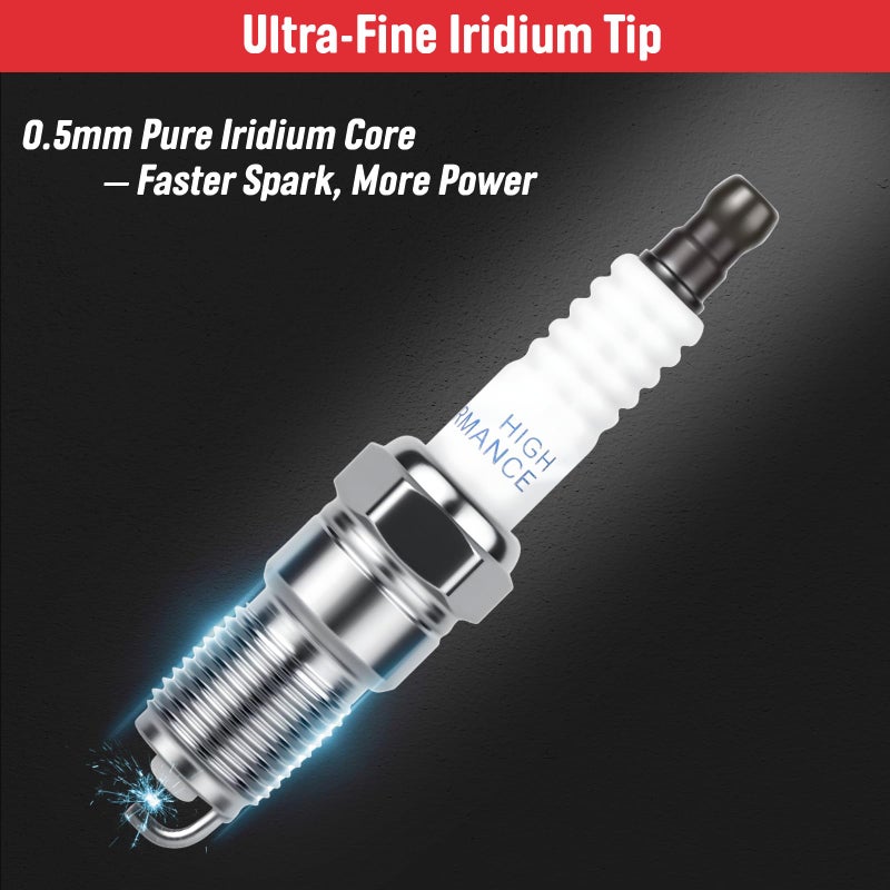 Ozikutech High Performance Iridium Spark Plugs and Wires Set of 8 Fit for 1999-2013 Chevy Silverado Tahoe Suburban Avalanche GMC Sierra Yukon 1500 2500 Escalade 4.8 5.3 6.0 6.2 Ls V8, Replace for 41-162 41-110 - Image 3