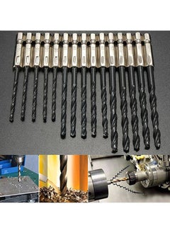 NIBEMINENT 15-Piece High Speed Drill Bits Black/Gold  - Image 2