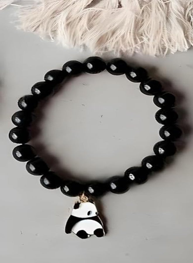 BEAUTIVIA Unisex Fashion Jewellery Adjustable Multi Style Panda Combo Crystal Stone Beads Bracelets For Women;Girls ;Boys;Men (Pack Of 2) - Image 4