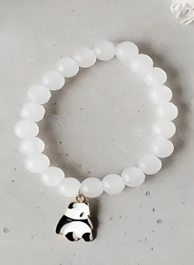 BEAUTIVIA Unisex Fashion Jewellery Adjustable Multi Style Panda Combo Crystal Stone Beads Bracelets For Women;Girls ;Boys;Men (Pack Of 2) - Image 2
