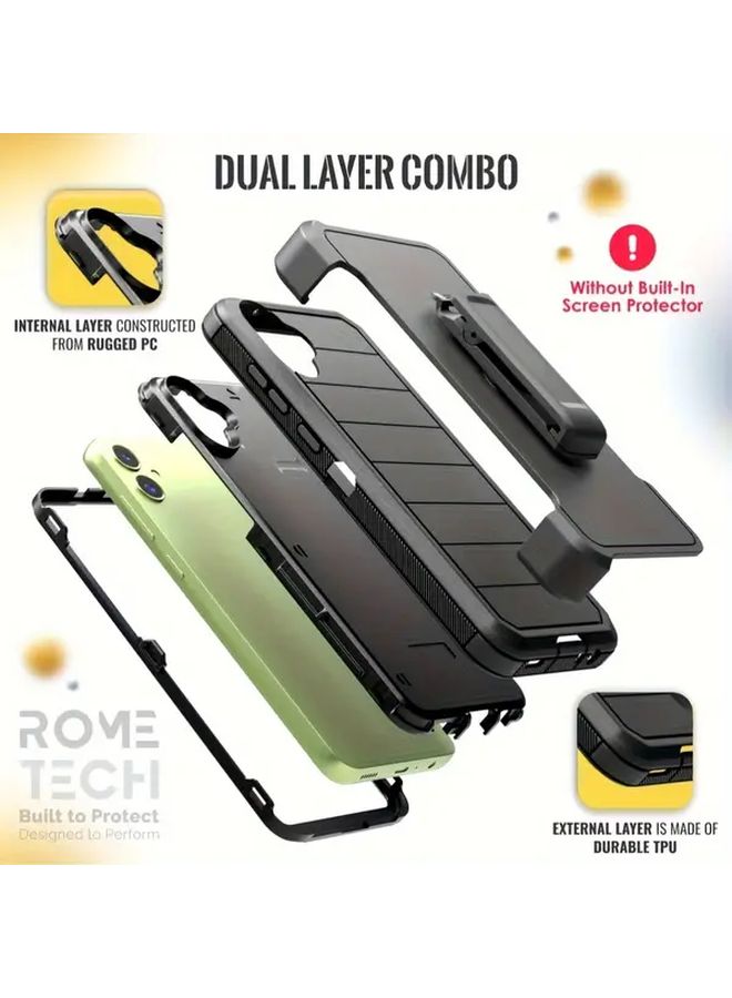 حافظة Samsung Galaxy S23 FE واقية برتقالية بتصميم مقاوم للصدمات والغبار من 4 طبقات للجسم بالكامل - Image 2