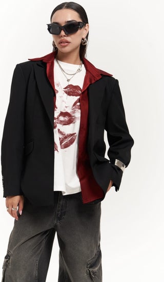 Catroux Shirt Collar Detail Black Blazer - pzsku/ZB5A533C5809565EA7F33Z/45/_/1741093435/19582fd1-50fc-4d29-8a1f-e05c92ae6b68