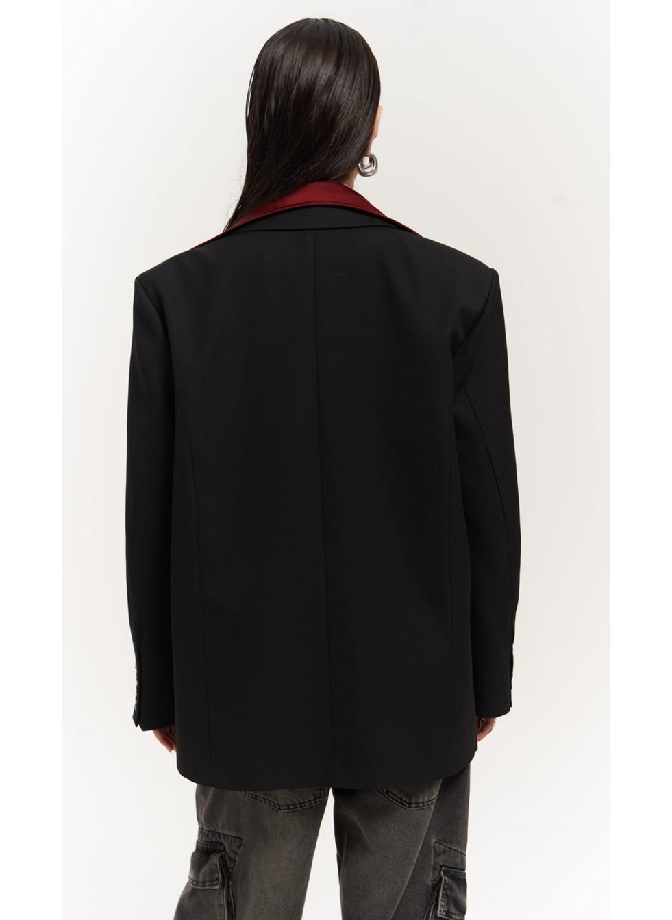 Catroux Shirt Collar Detail Black Blazer - pzsku/ZB5A533C5809565EA7F33Z/45/_/1741093437/67c91b67-c5f4-4116-8cfb-58588f601ee2