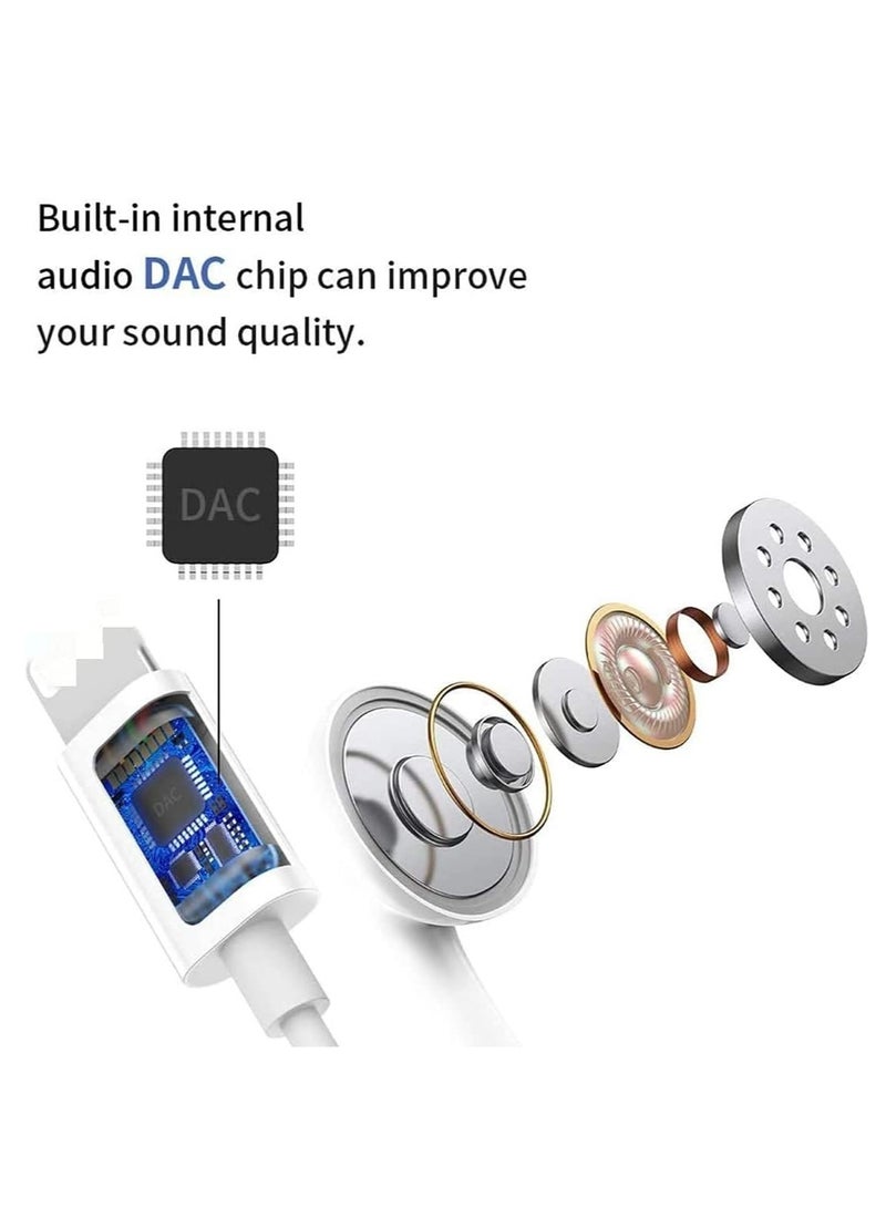 ELTRAZONE Wired Earbuds Earphones for iPhone 12 Pro with Microphone and Volume Control, Active Noise Cancellation Earbuds Earphones in Ear Headphones Compatible with iPhone 8/8plus X/Xs/XR/Xs max/11/12/pro/se - Image 4