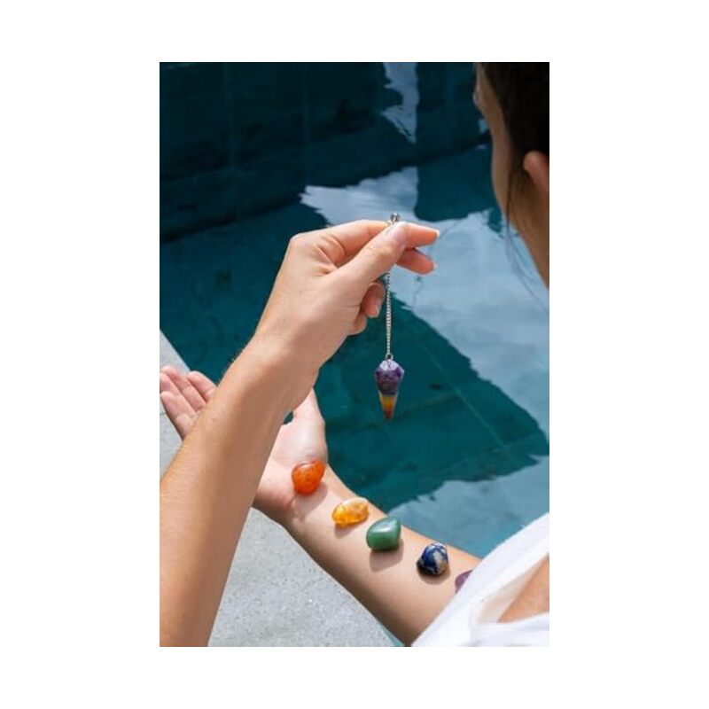 Premium Crystals and Healing Stones Premium Kit in Wooden Box 7 Chakra Stones Healing Set - Image 2