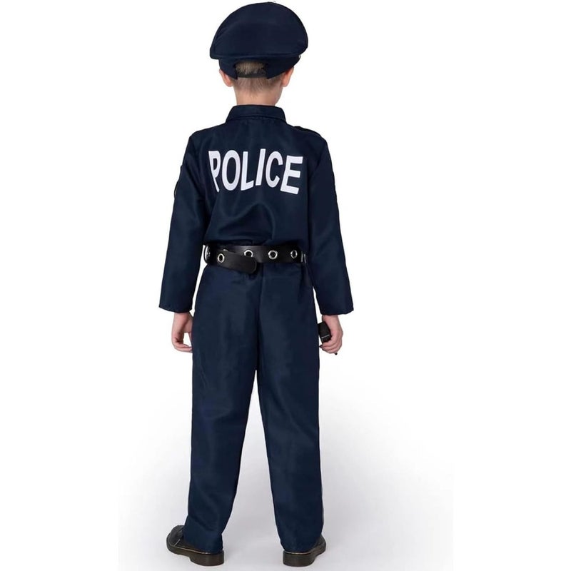 Police Cosutme for,Police Officer Costume Uniform Set with Accessories for Halloween Costume for Boys Girls, Halloween Costume - Image 5