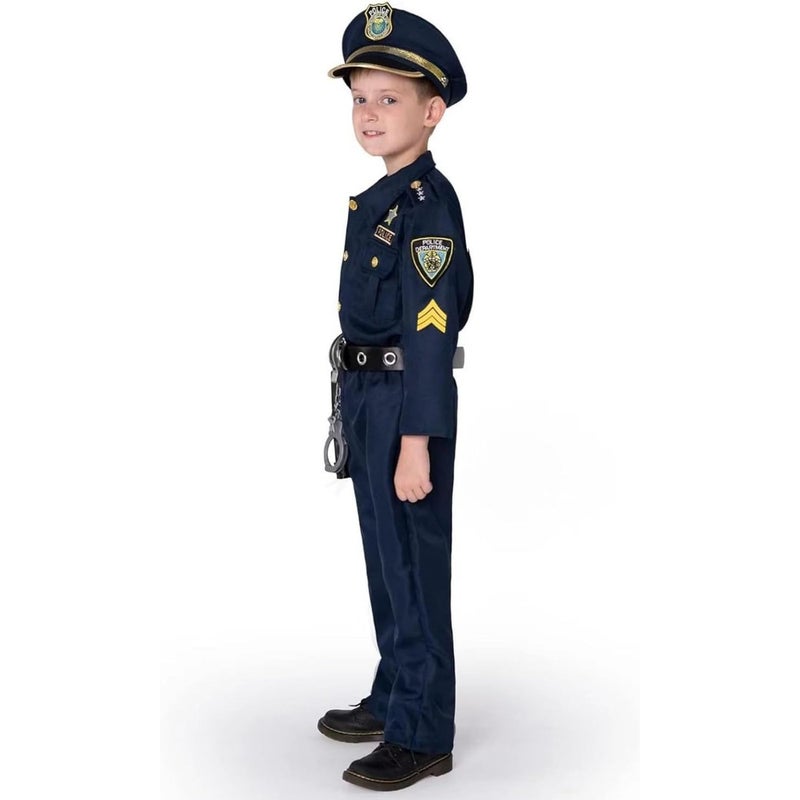 Police Cosutme for,Police Officer Costume Uniform Set with Accessories for Halloween Costume for Boys Girls, Halloween Costume - Image 4