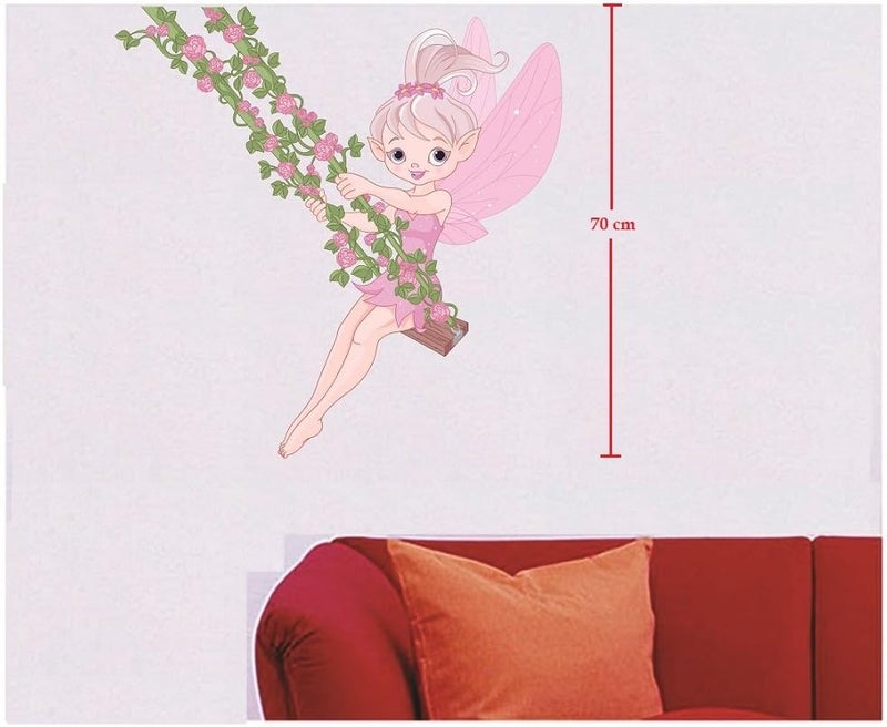Asmi Collection Vinyl Swinging Fairy Angel Wall Sticker - Image 3