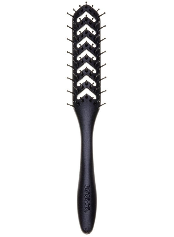 Denman Flexible Vent Brush D200 - Detangling Brush With Lightweight Grip & Control - Perfect For Styling During Blow-Dry & Detangling Wet & Dry Hair - Black (Pack of 1) - Image 1